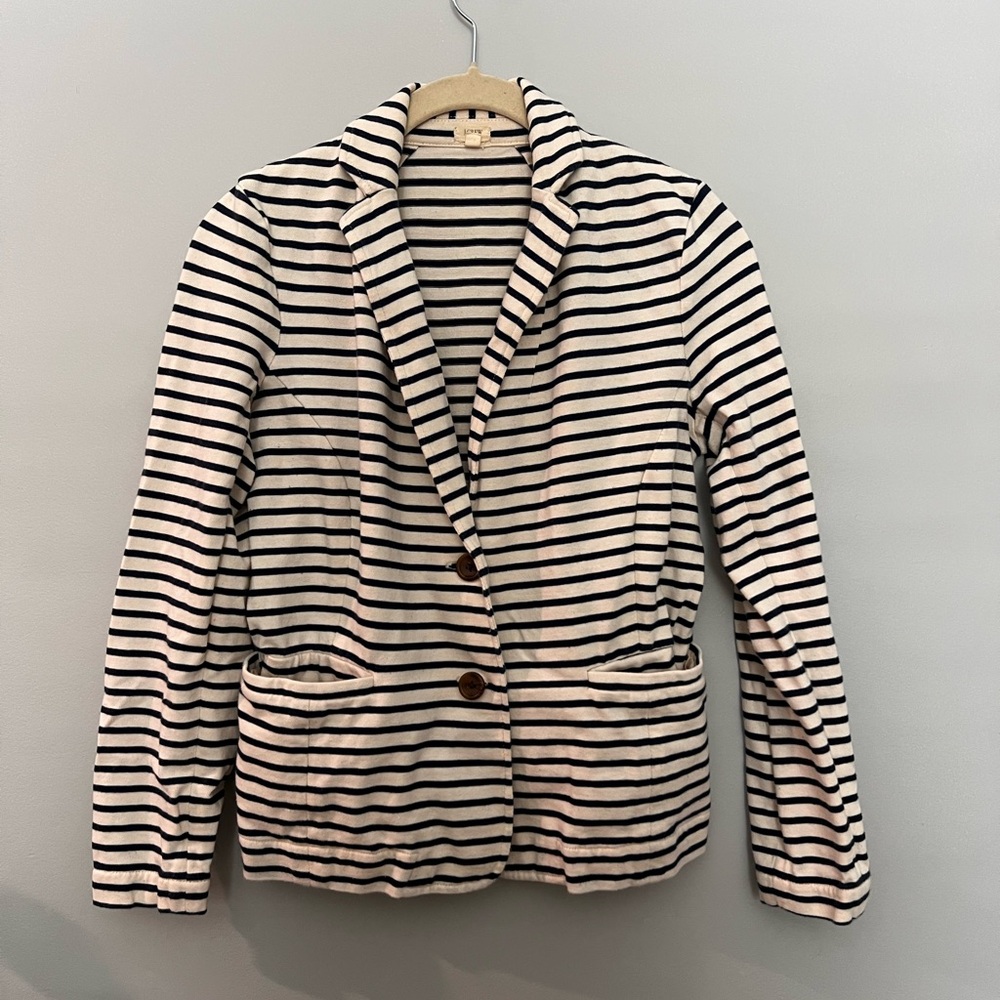 j. crew striped blazer